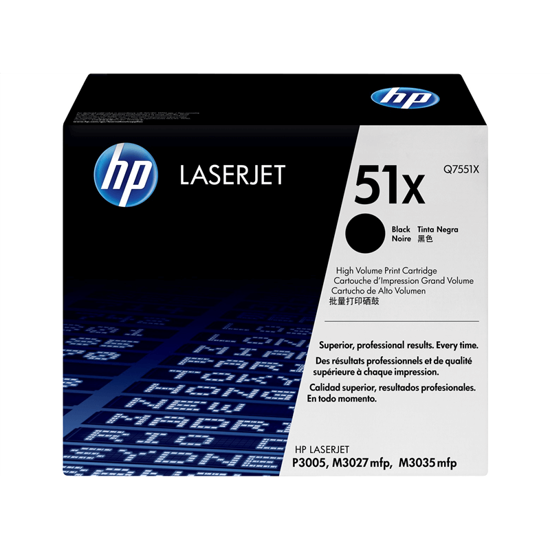 HP Q7551X Black Toner Cartridge